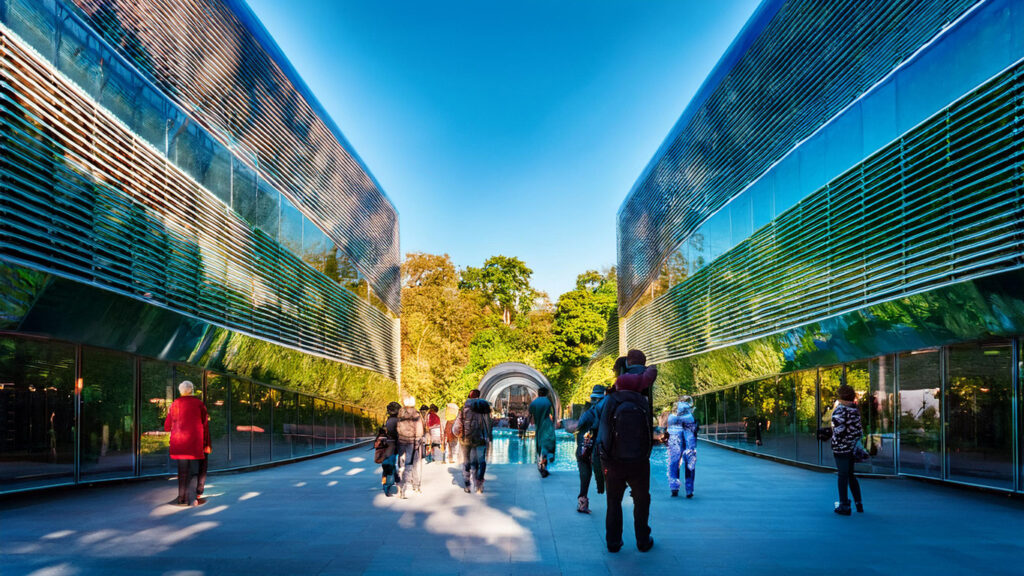 Aquazoo Düsseldorf Tickets - Eingang mit Besucher